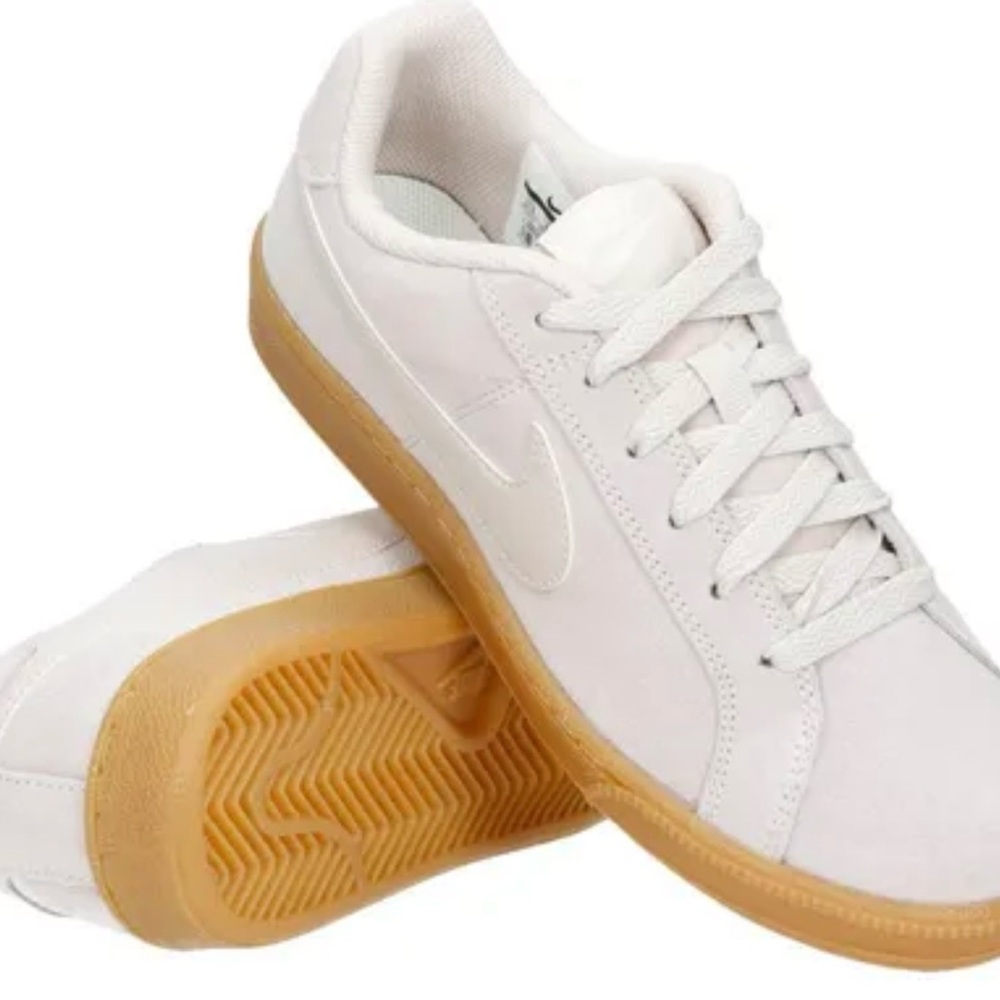 Nike White Sneakers with Gum Sole